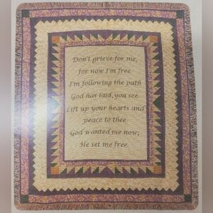 Manual Wood Worker Don't Grieve for Me Tapestry Throw